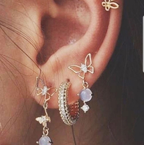 *Lourdes* 5 PC. Butterfly Earrings - Picture 3 of 5